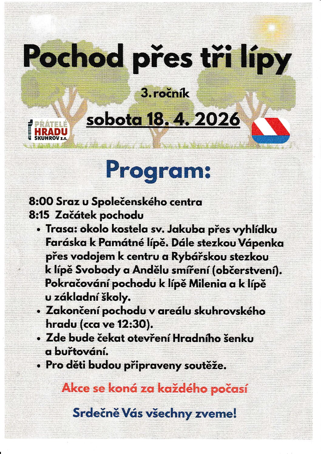 Pochod přes tři lípy 18.4.2026