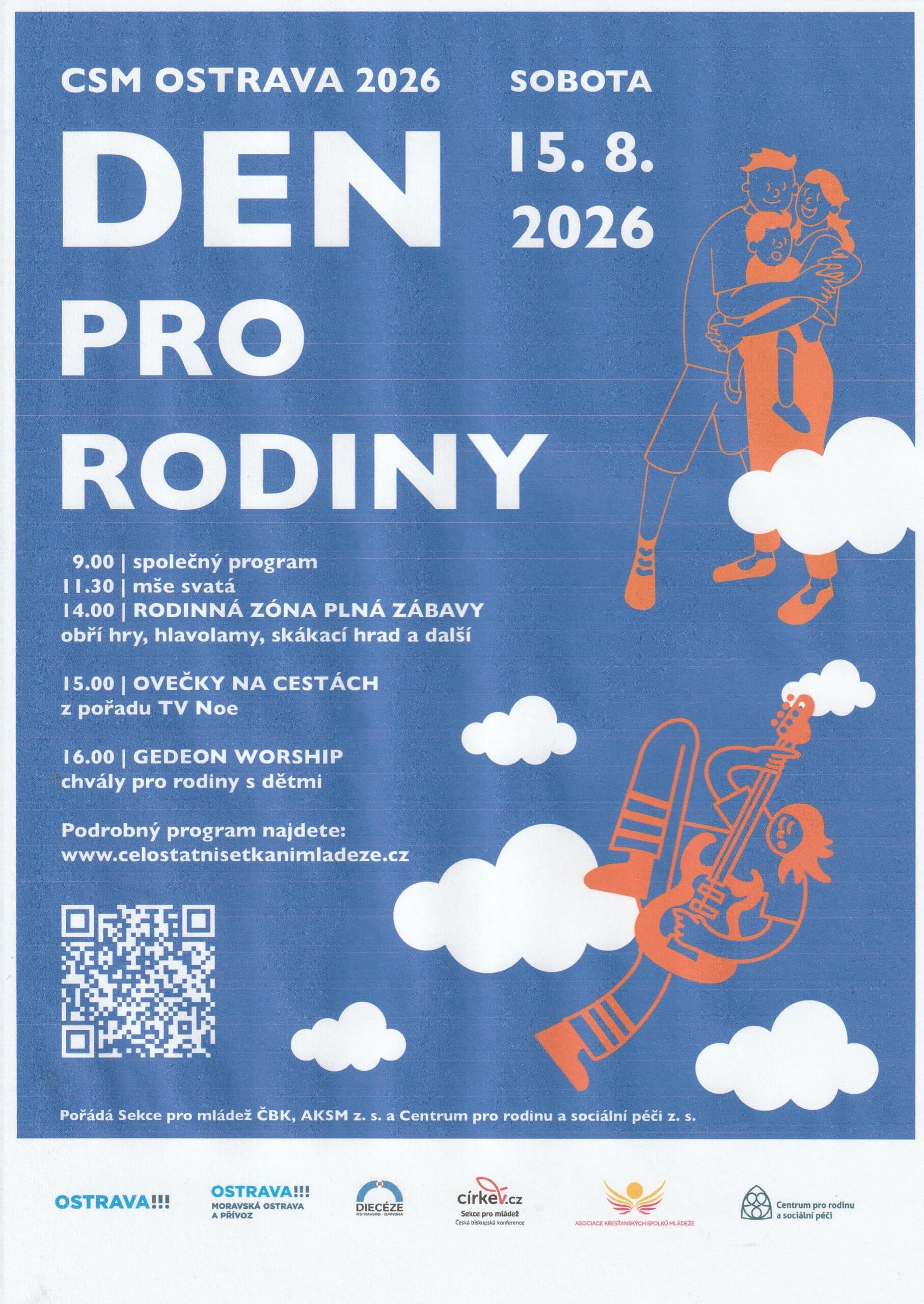 Den pro rodiny CSM Ostrava 15. 8. 2026